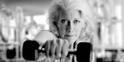 Middle aged woman in the gym